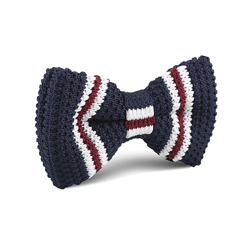 100 silk handmade knitted striped bow ties