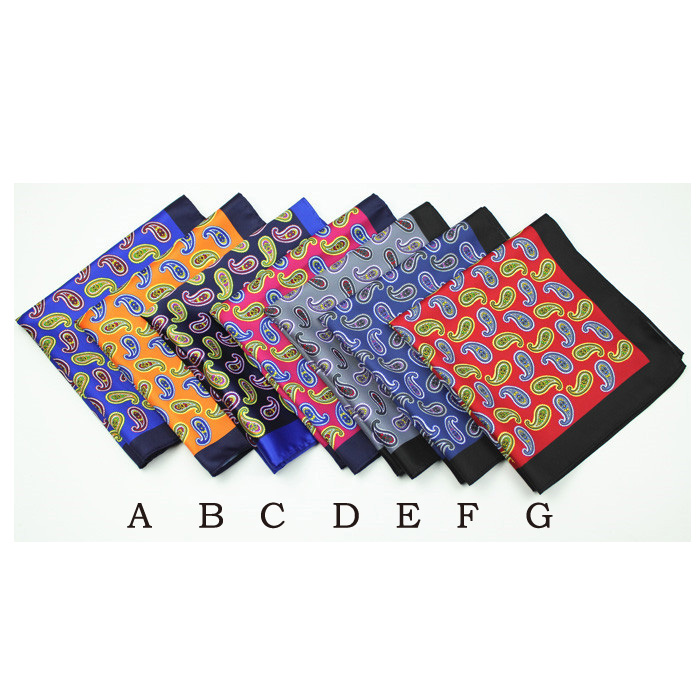 fashionable handkerchief popular pocket square indian paisley fabric pattern DPS5363