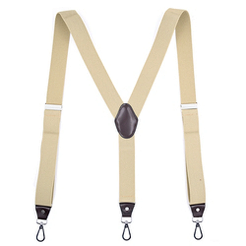 Adult 3 clip hook buckle strap Y-type plain color men's and women's universal suspender strap clip