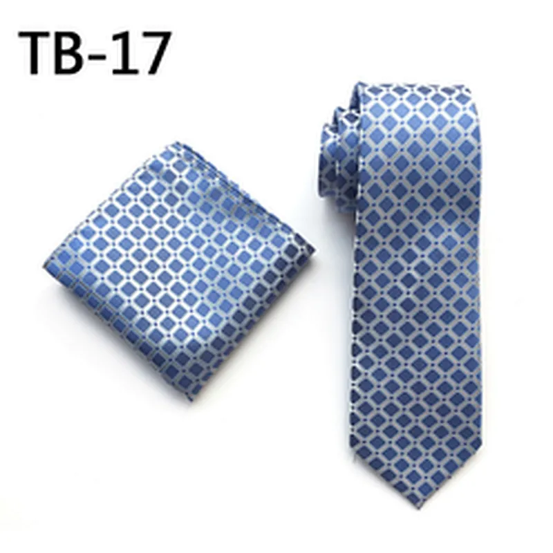 Wholesale Men Ties and Hanky Set Fashion Floral Neckties with Pocket Square Grid Ensemble Cravate Mouchoirs