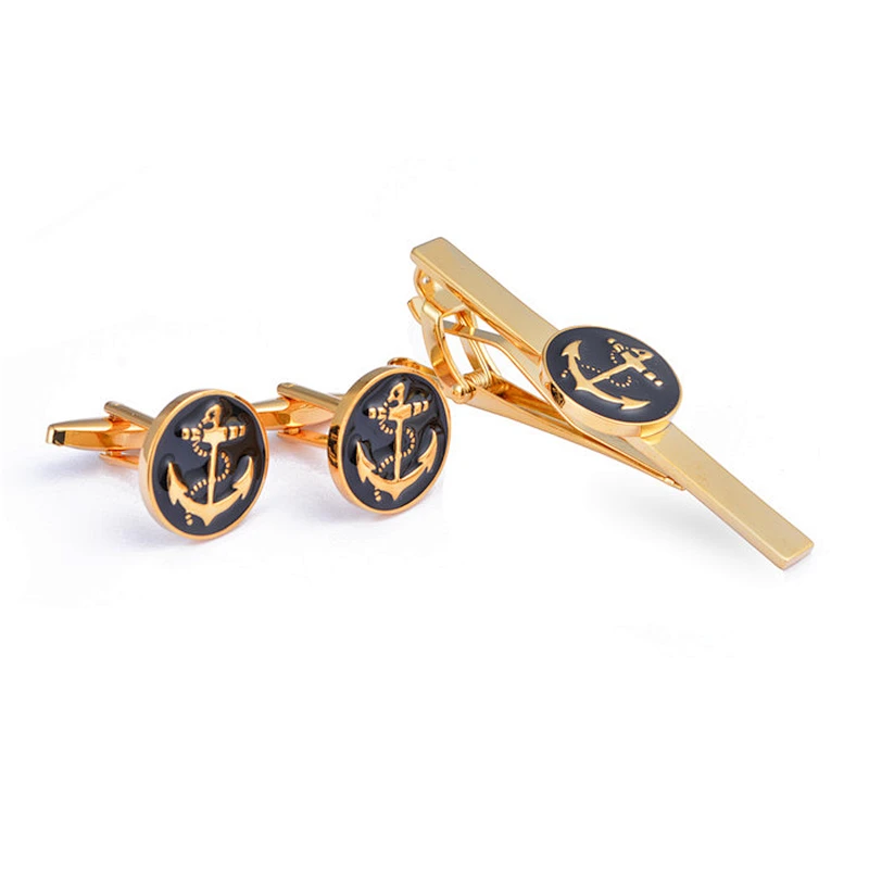 Professional Customized men cufflinks and tie clip sets