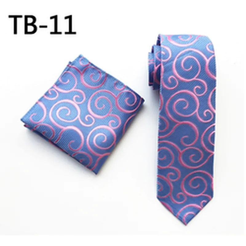Wholesale Men Ties and Hanky Set Fashion Floral Neckties with Pocket Square Grid Ensemble Cravate Mouchoirs