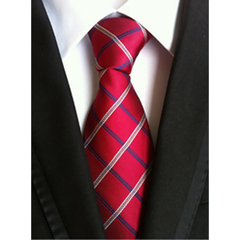 Wholesale Business Silk Ties Formal Stripe Silk Neckties Men Polyester Jacquard Woven Cravate Homme