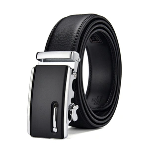 Wholesale Business Casual Adjustable Automatic Buckle Two-layer Cowhide Genuine Leather Belt for Men