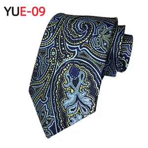 Custom Jacquard Woven Gravatas Masculina Polyester Lattice Neck Ties For Men Luxury Paisley Necktie