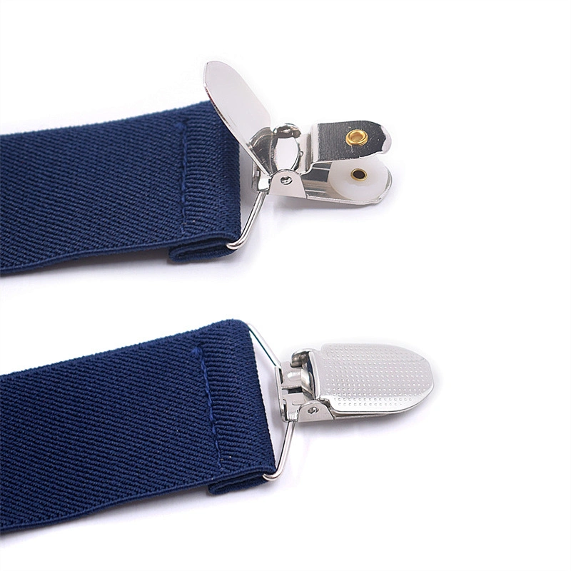 custom Adult 3 clip strap Y-type solid color boys suspenders strap clip