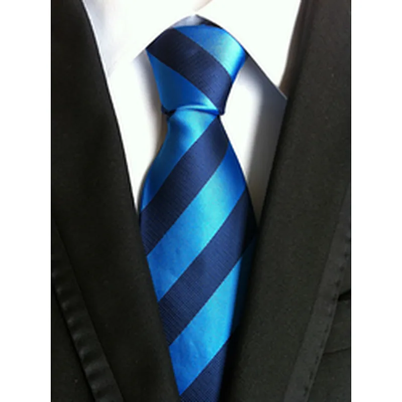 Wholesale Gravata Masculina Luxury Jacquard Silk Ties For Men Casual Necktie Stripe Cravates Homme