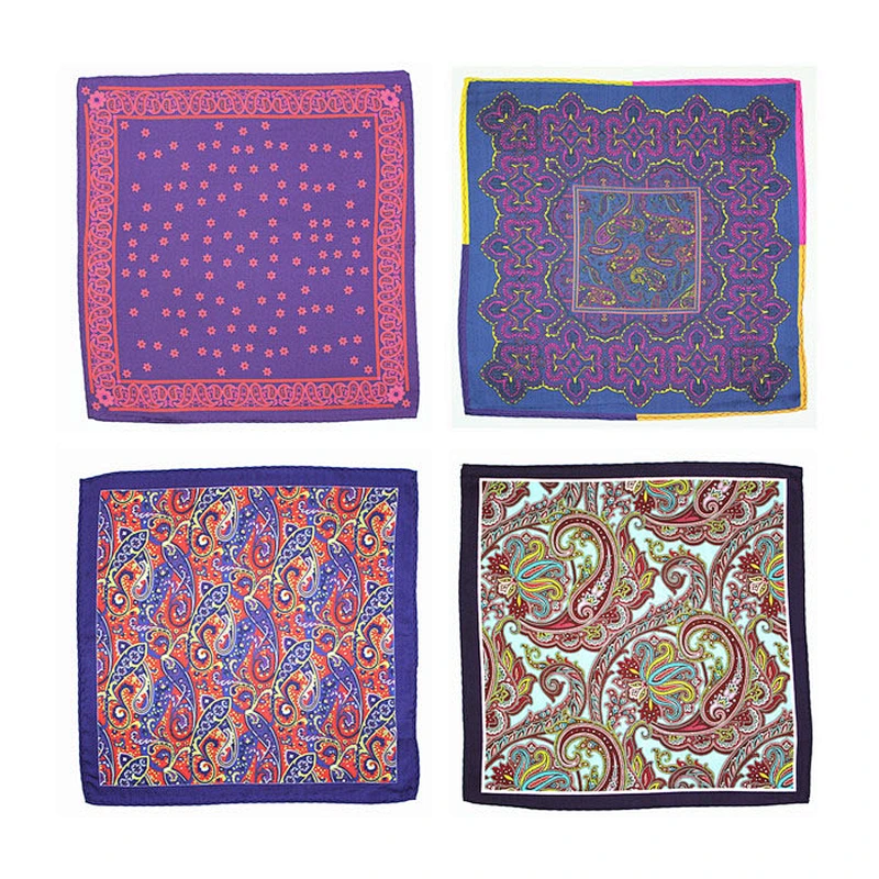 100% silk custom pocket square, silk pocket square