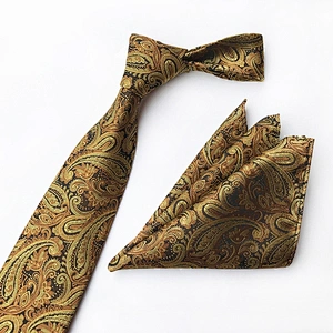 Casual Men Ties and Hanky Set Fashion Floral Neckties with Pocket Square Navy Ensemble Cravate Mouchoirs