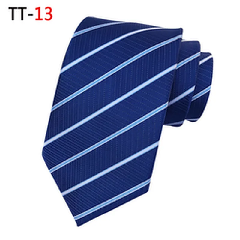 Fashion Striped Neck Ties For Men Casual Necktie Set Gift Box Custom Logo Polyester Woven Corbatas Hombres