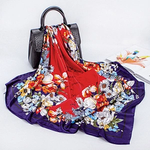 Supplier Tudung Bawal Printed Stylish Scarf For Women Silk Custom Under Hijab Headscarf