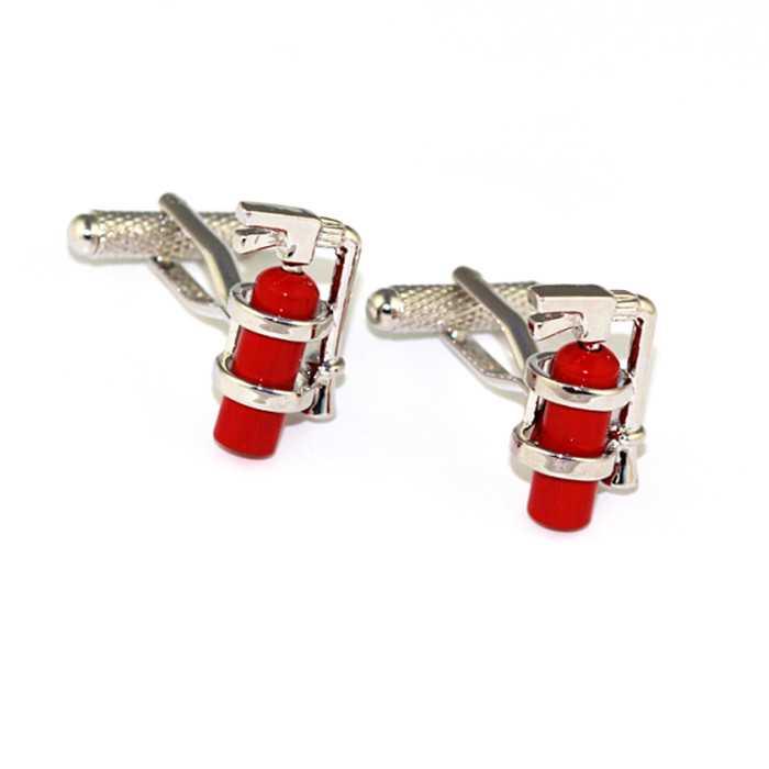 Custom fashionable top quality funny fire extinguisher cufflinks