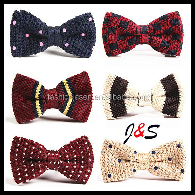 Fashion High Quality Mens Silk Knitted Bow Tie Men Male Custom Designs Embroidered Colorful Dobby