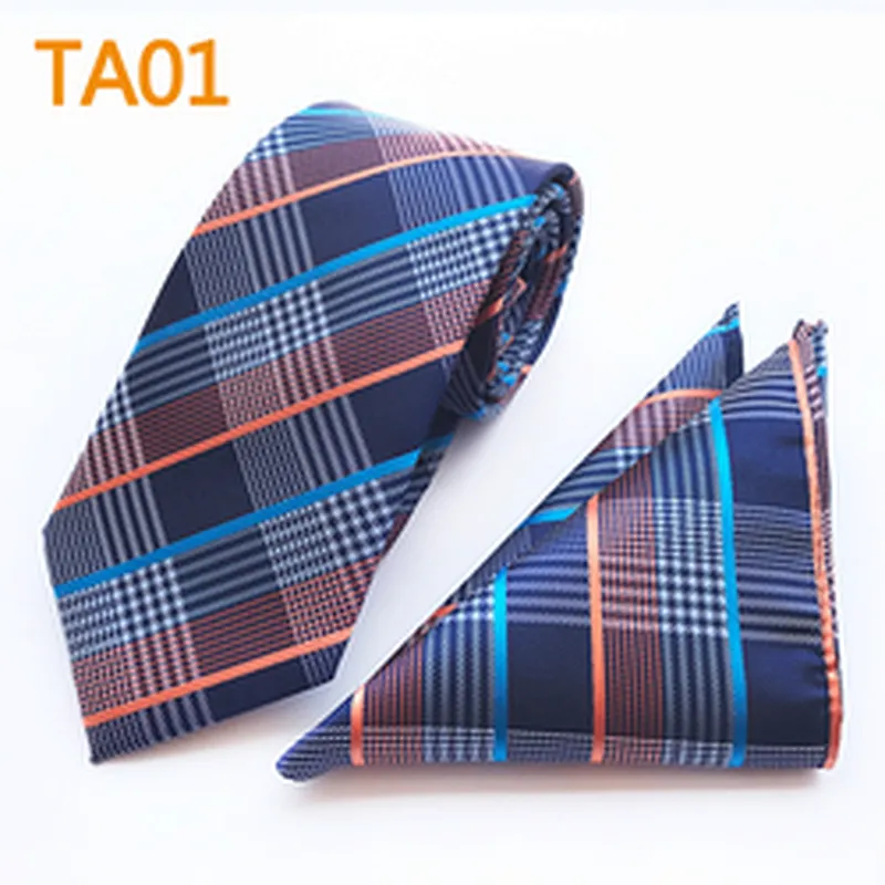 Fashion Mens Polyester Tie and Pocket Square Set