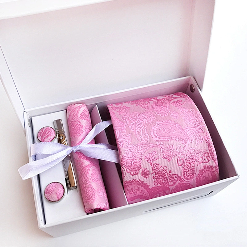 Custom Tie Pocket Square and Cufflink Set Paisley Neckties With Pocket Squares Casual Men Ties and Hanky Set