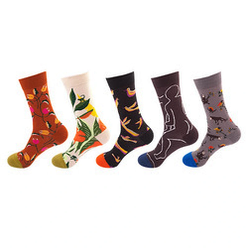 Wholesale Cotton Colorful Fruit Animal Festival Funny Crew Women Men Custom Unisex Funny Socks