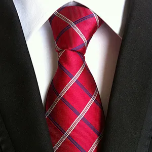 Wholesale Business Silk Ties Formal Stripe Silk Neckties Men Polyester Jacquard Woven Cravate Homme