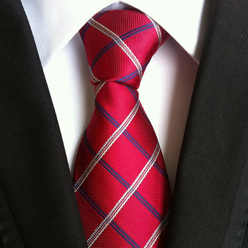 Wholesale Business Silk Ties Formal Stripe Silk Neckties Men Polyester Jacquard Woven Cravate Homme