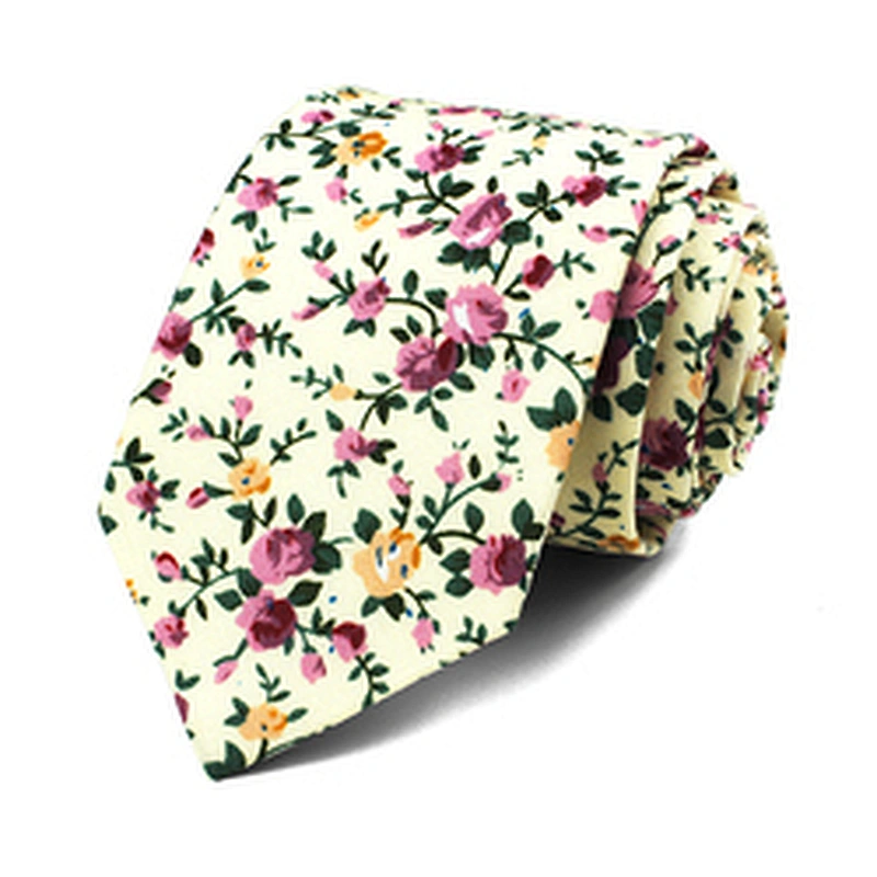 Wholesale Floral Ties Casual Cotton Ties Printed Tie Set Gift Box