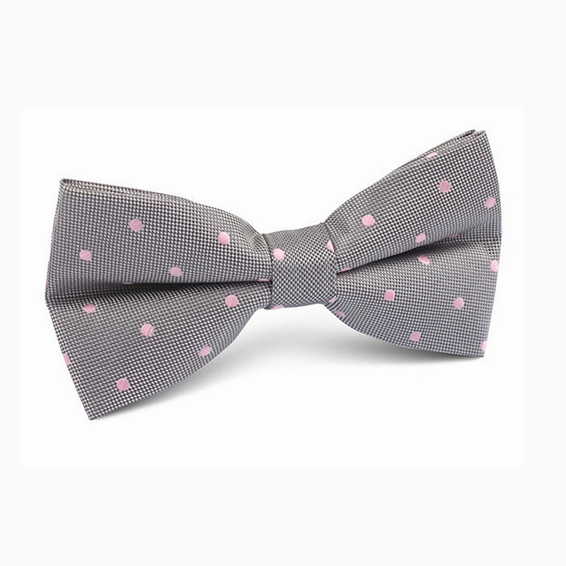 Factory Sale Simple Dot Boy Bowtie Neck Bow Tie Custom Designs Silk for Father and Son Embroidered Colorful
