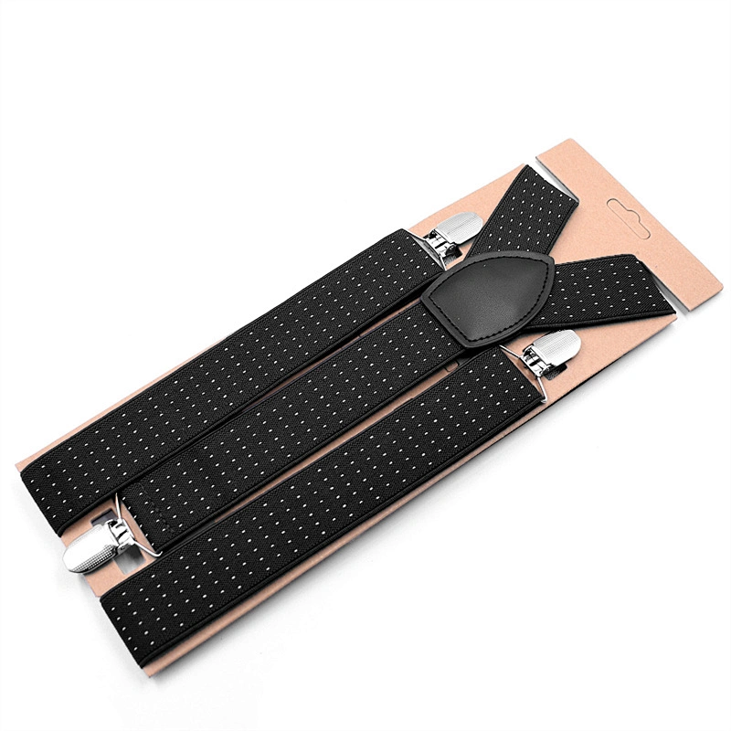 hot sale mens multi color polka dot  and stripe pattern suspenders