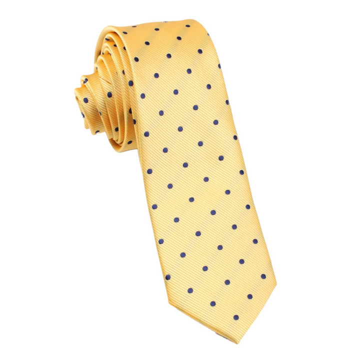 newest high quality classical silk casual yellow neckwear