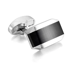 Blue Cufflinks Wholesale Custom Simple Father of The Bride Cuff Links or Tie Clips Custom Color Brass Claw Setting
