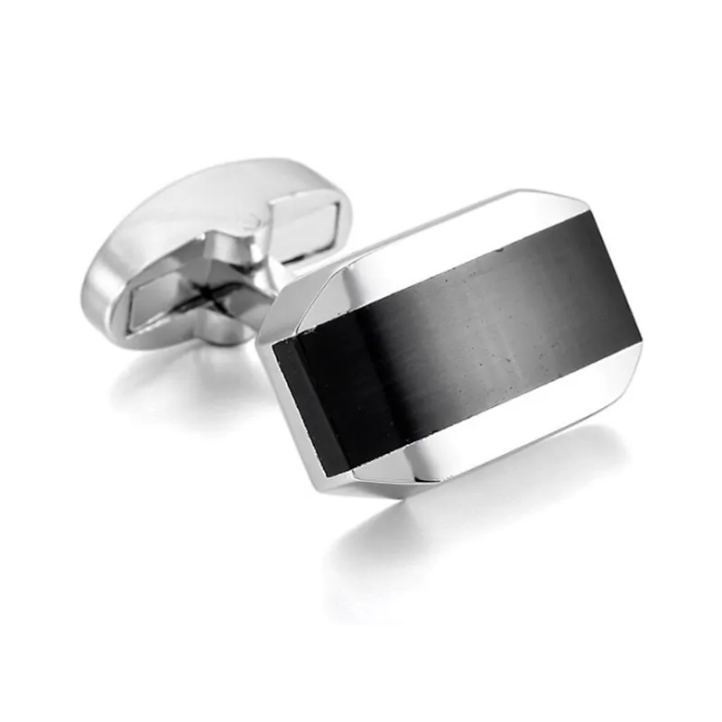 Blue Cufflinks Wholesale Custom Simple Father of The Bride Cuff Links or Tie Clips Custom Color Brass Claw Setting