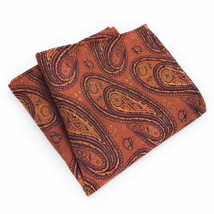 Luxury Men Muslin Handkerchief Cotton Custom Silk Pocket Squares for Men Paisley Hanky Cotton Handkerchief