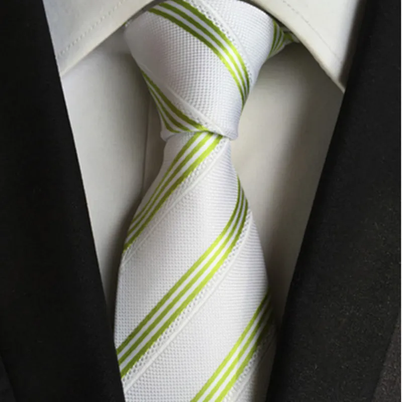 Custom Neck Ties For Men Fashion Gravata Masculina Casual Grid Silk Necktie Set Gift Box