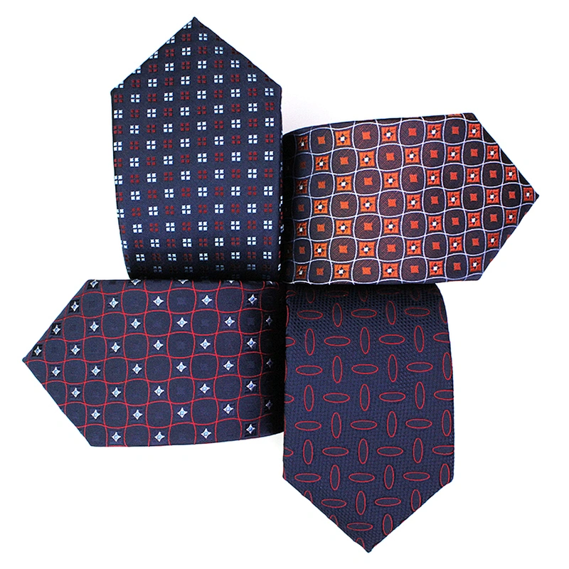 Wholesale Silk Neckties Men Fashion Casual Corbatas De Seda Dot imitated silk Ties Jacquard Fabric For Neckties