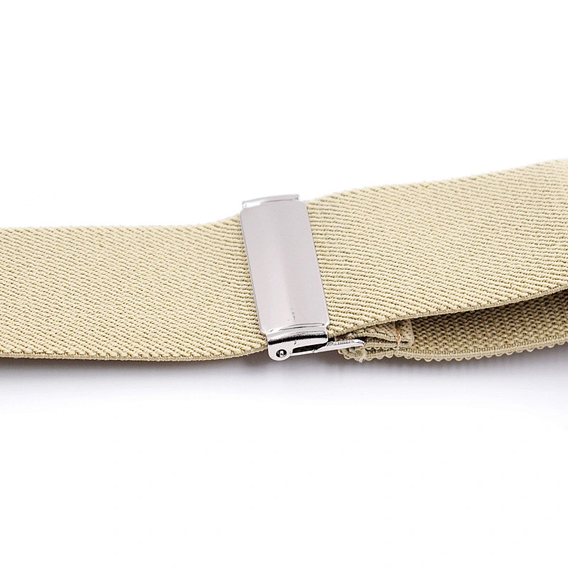 Wholesale custom Men's 6-Piece Button Adult Strap Dual-use Brown Leather Casual Suspenders