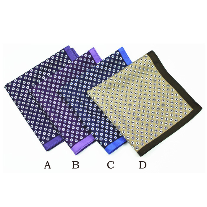 various styles handkerchief promotional embroidery hanky custom hand stitch pocket squareDPS5415