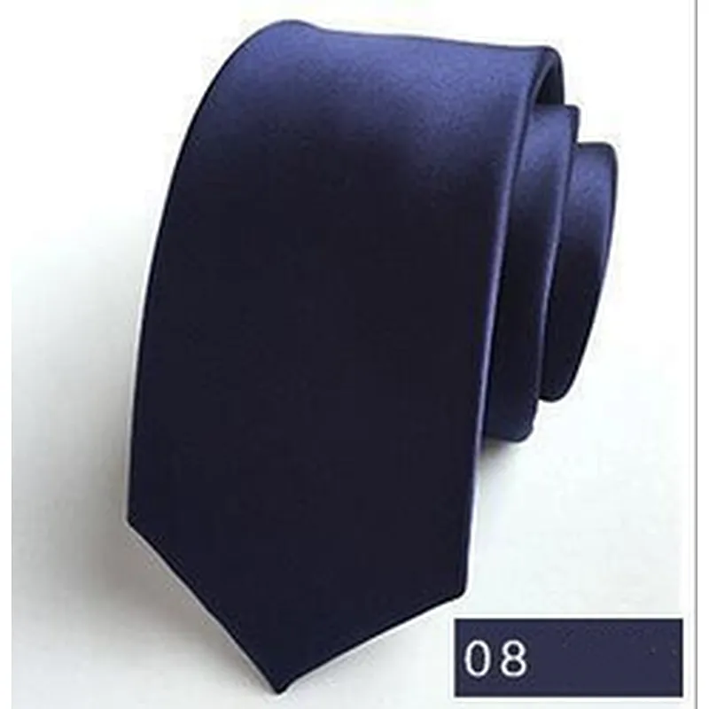 Wholesale Ties Men Custom Logo Classic Plain Slim Polyester Woven Solid color Necktie