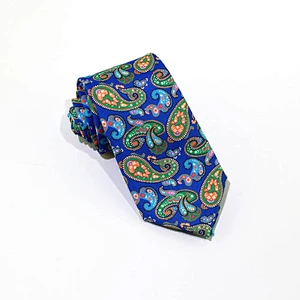 High Quality 100% Pure Silk Printing Paisley Pattern Men Neck Ties