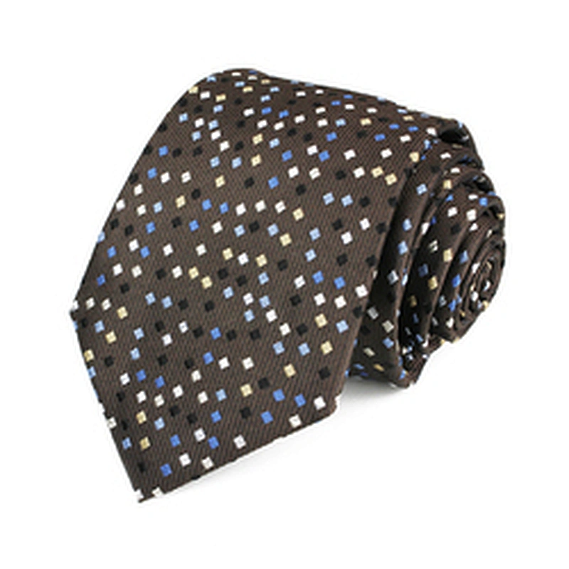 Custom Cravate homme Sublimation Necktie Silk Jacquard Woven Wholesale Dot Neck Ties For Men
