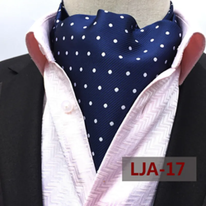 Classic Paisley Cravate Homme Casual Dot Folard Mens Ascot Polyester Jacquard Woven Ties For Men Italian