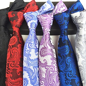 Classic Paisley Ties Men Custom Logo Casual Neck Ties For Men Italian Wedding Necktie Party Gravatas Estampadas