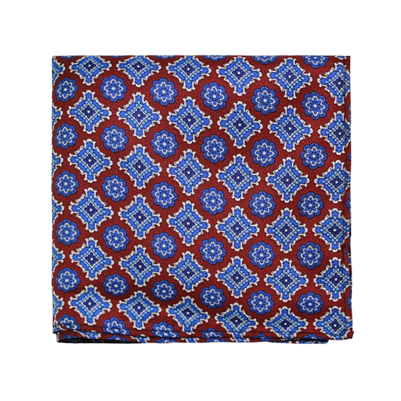 100% Silk Men's Printing Pocket Squares Handkerchief Business Gift