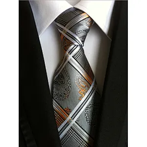 Wholesale Gravata Masculina Luxury Jacquard Silk Ties For Men Casual Necktie Stripe Cravates Homme