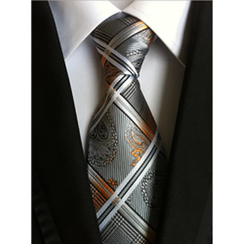 Wholesale Gravata Masculina Luxury Jacquard Silk Ties For Men Casual Necktie Stripe Cravates Homme