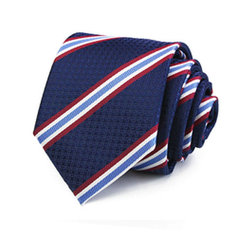 Ties Men Custom Logo Casual Neck Ties School Cravate Homme Polyester Checked Stripe Neck Ties For Men