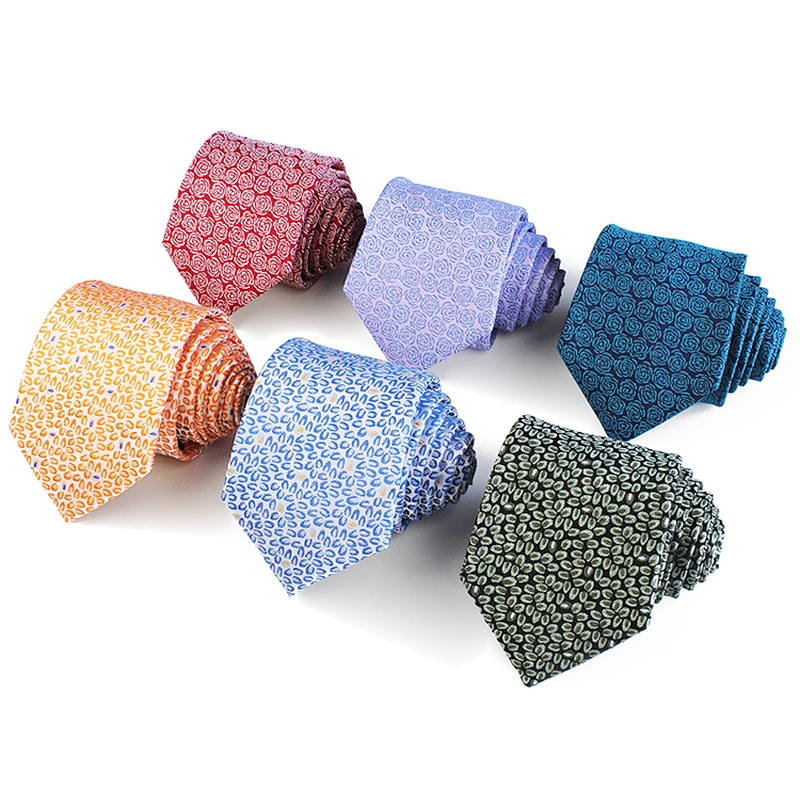 Sublimation Necktie Silk Custom Corbatas para hombre Wholesale Dot Jacquard Mens Neck Tie Set