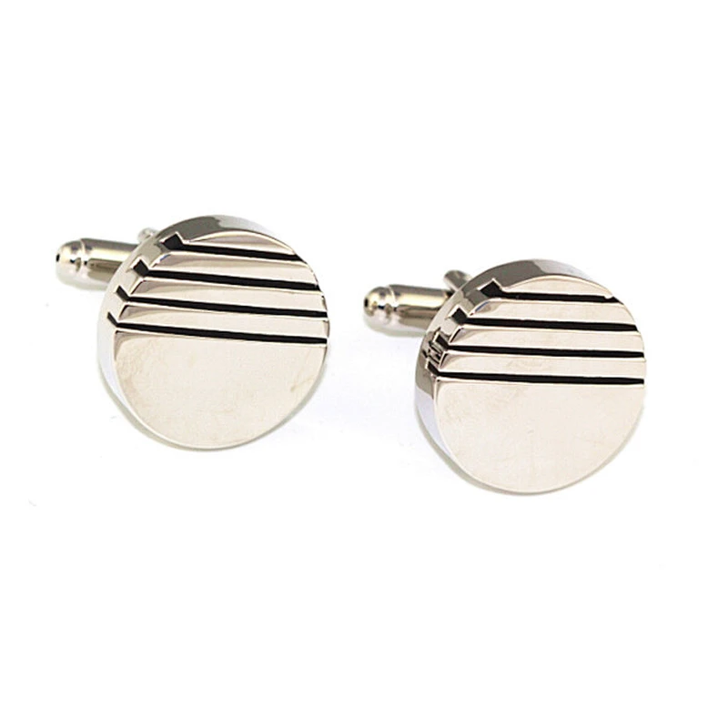 Newest attractive fashion design round blank cufflink