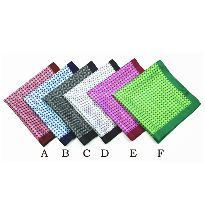 Small Hanky New Spring Pocket Square Attractive Pocketsquare Microfiber Men 100% Polyester Custom Logo Printed FREE