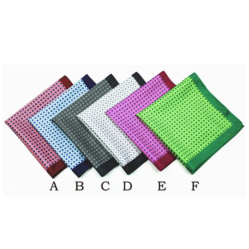 Small Hanky New Spring Pocket Square Attractive Pocketsquare Microfiber Men 100% Polyester Custom Logo Printed FREE