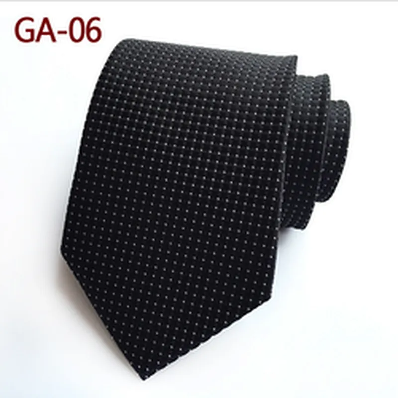 Luxury Ties Men Custom Logo Polyester Woven Corbatas Hombres Classic Checked Plain Neck Ties For Men