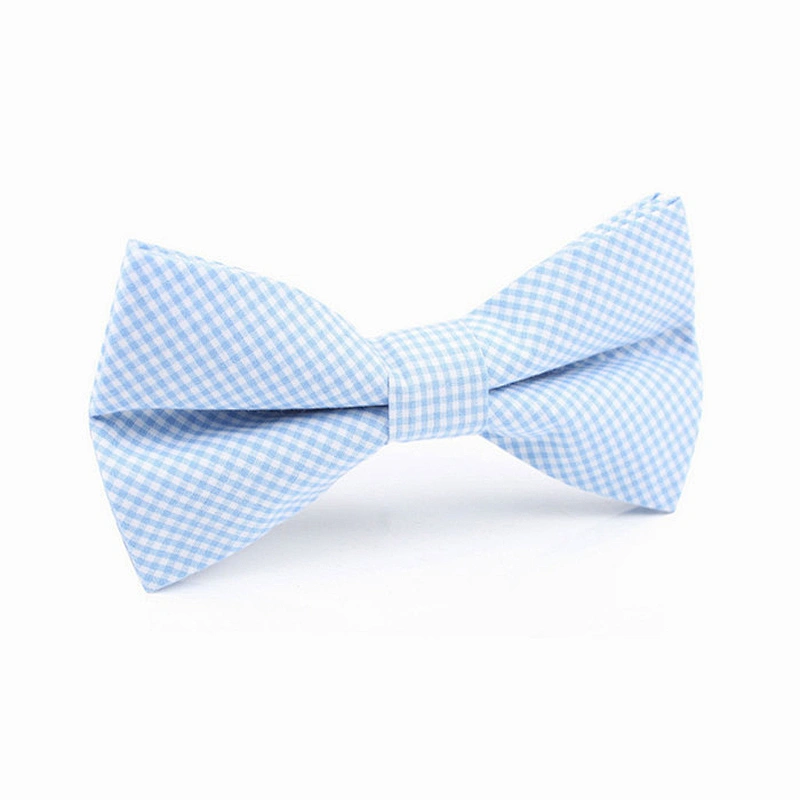custom school uniform plaid cotton bow ties blue