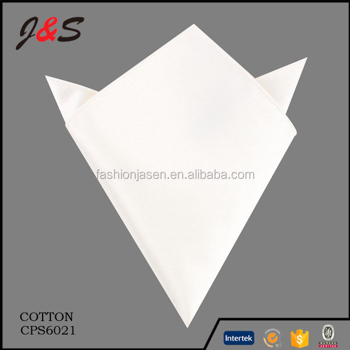 Mens Fashion 100 Cotton White Handkerchief