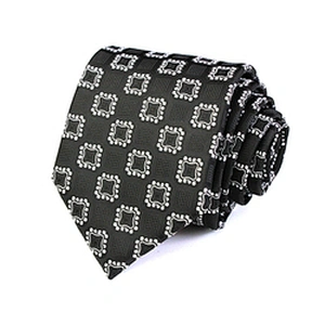 Fashion Custom Logo Business Mens Black Silk Neck Ties For Men